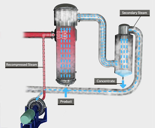 LEHENG MVR Rising Film Evaporator flow diagram thumbnail