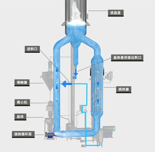 MVR Crystallizer Liquor Flow Diagram